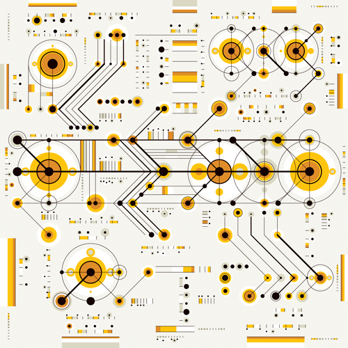 Industrie mit Technologie Zeichnung Schablone Vektor 02 Zeichnung Vorlage Technik industrial   