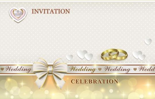 Golod リングベクトルと豪華な結婚式の招待カード04 豪華な 結婚式 招待状 リング カード golod   