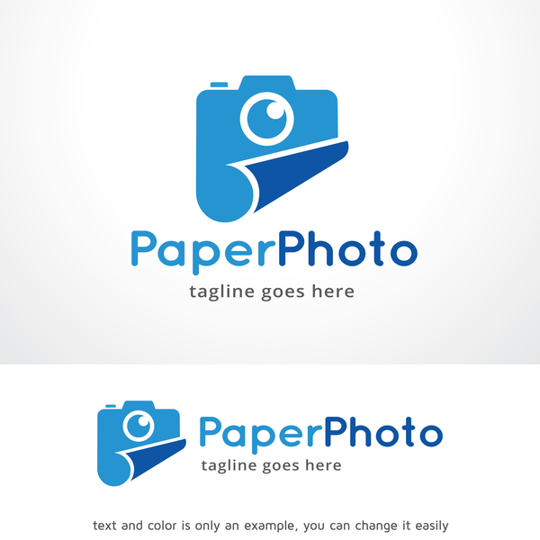 Logo de vecteur de photo de papier photo papier logo   
