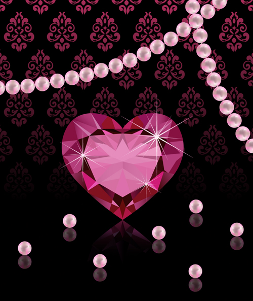 Perlschmuck mit Diamant-Luxus-Hintergrundvektor Schmuck Perle Luxus Hintergrund   
