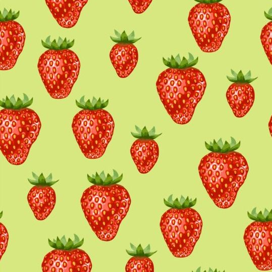 Rote Erdbeeren vektorförmiges Musterdesign rot nahtlos Muster Erdbeeren   