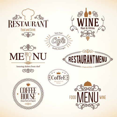 Restaurant menu alimentaire logos vector design 01 restaurant nourriture restaurant menu logos   