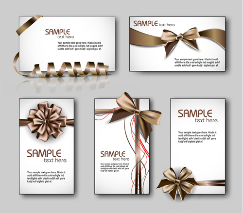 Cadeaux brillants cartes Creative vector set 02 Créatif cartes cadeaux brillant   