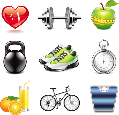 Sport-und Fitness-Ikonen Sport icons fitness   