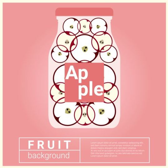 リンゴのベクトルの背景を持つ水の果実のレシピ 背景 水 果物 レシピ リンゴ   