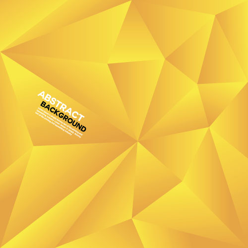 黄色の多角形の抽象的な背景ベクトル 黄色 抽象的 多角形   