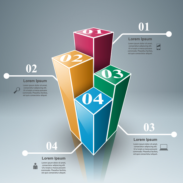 3d-Box weiße Linie Infografie-Vektor weiß Linie Infografik box   