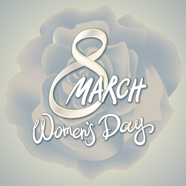 8 mars jour de femmes avec le vecteur de fond de rose 04 rose Mars jour femmes   