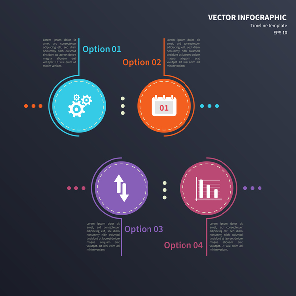 Blaue Timeline Infografie-Schablone Vektoren 02 timeline Infografik Blau   