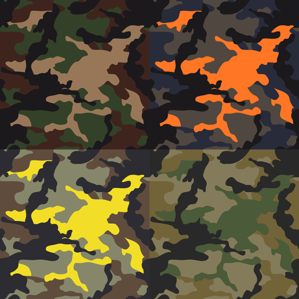 Vecteur sans soudure de motif de camouflage ensemble 02 sans soudure motif camouflage   