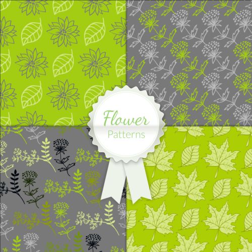 Charmante fleur motif sans soudure vecteur ensemble 03 sans soudure modèle fleur Charme   