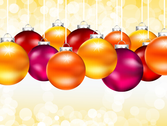Farbige glänzende Weihnachtskugel-Hintergrund Weihnachten glänzend gefärbt   