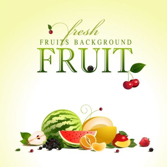 Kreative Frucht Hintergrund Vektorgrafik 07 Obst Kreativ Hintergrund Grafik   