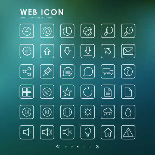 Excellentes icônes de contour Web vecteurs 01 web vecteurs Excellent contour   