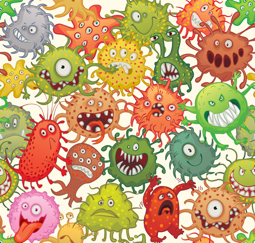 面白い細菌漫画スタイルベクトル03 面白い 細菌 漫画 スタイル   