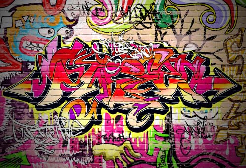 Graffiti Wall Design vecteur matériel 02 mûr matériel graffiti design   