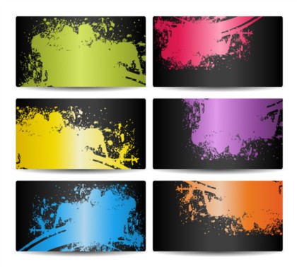 Matériel vectoriel coloré de carte d’encre encre couleur carte   