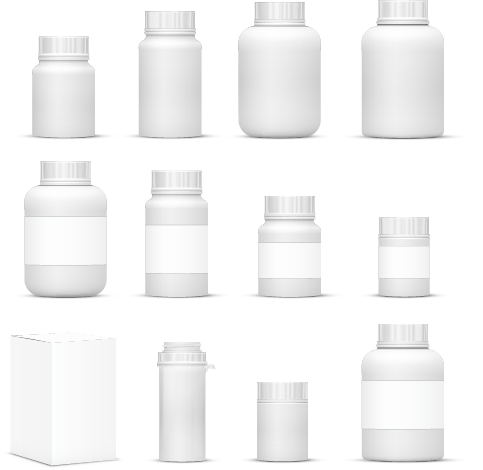 医学のびんの包装のベクトル材料 薬 包装 ボトル   