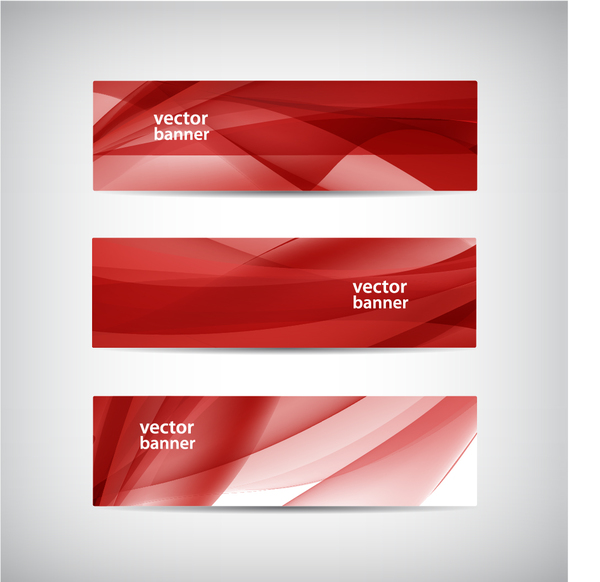 Modernes Banner mit rotem abstrakten Vektor 02 red modern banner abstract   