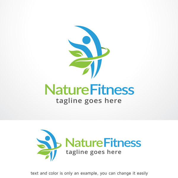 Natur Fitness-Vektor-Logo Natur logo fitness   