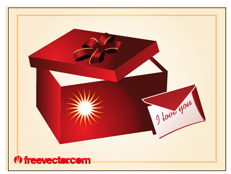 Roter Geschenkkarton Vektor rot Geschenk box   