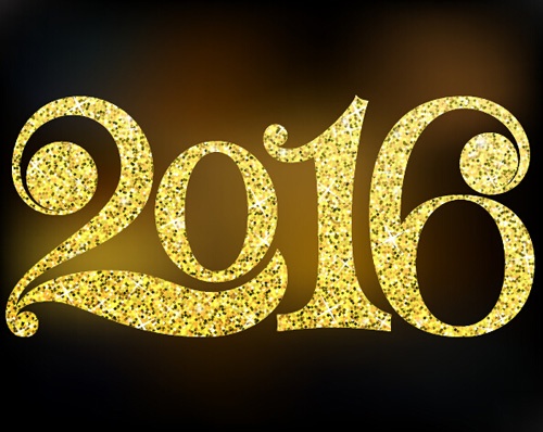 Brillant 2016 nouvelle année de conception de texte vecteur texte nouveau conception brillant année 2016   