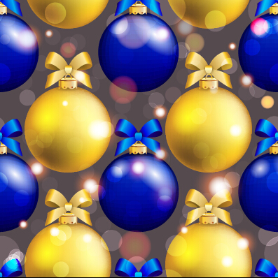 Glänzende Weihnachtsbälle Ornament nahtlos Muster Vektor 01 Weihnachtsball Weihnachts- shiny ornament nahtlos Muster   