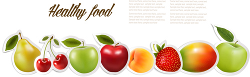 Glänzende Früchte Aufkleber Vektor-Set Grafik 01 sticker shiny Obst   