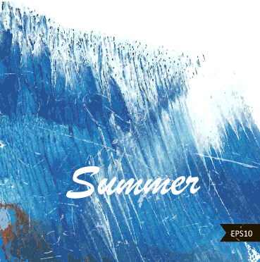 夏の水彩画ベクトル背景アート04 背景 水彩 夏 ベクトル背景   