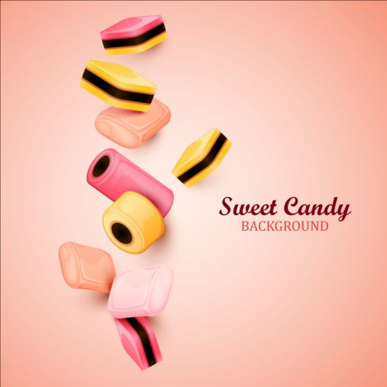 Süßigkeiten Kunst Hintergrundvektor 01 Süßigkeiten Hintergrund   