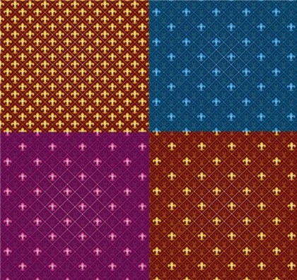 Mosaïque de motifs art vecteur ensemble patterns carreaux art   