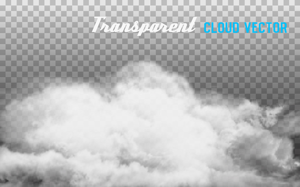 透明な雲ベクトル材料セット07 透明 クラウド   