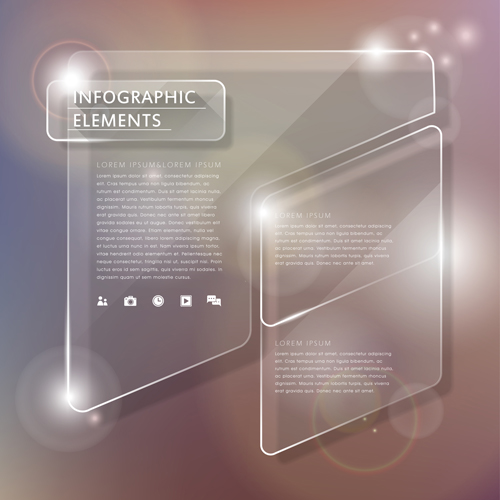 Transparente Glas-Geschäft Infografik-Vektor 01 transparent Infografik Glas business   