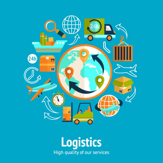 World Logistics elements Vektordesign Welt Logistik Elemente   