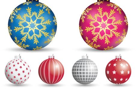 Vecteur décoratif de boules de sapin de Noël vecteur Noël décoratif boules arbre   