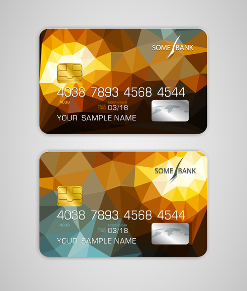 Abstrakte Kreditkarten-Vorlage Vektor 08 Vorlage Kredit Karten abstract   