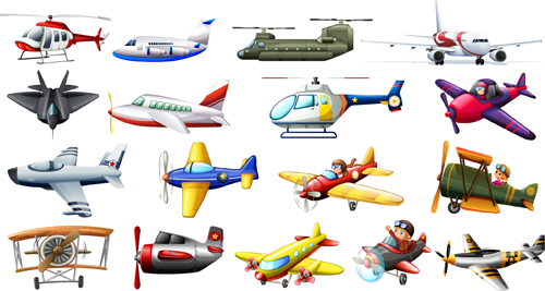 航空機漫画ベクトル材料03 航空機 漫画 材料   