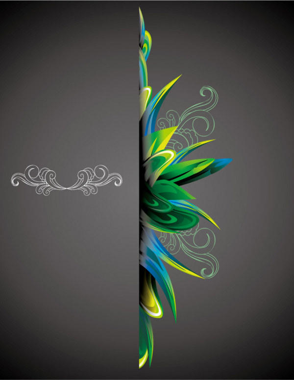 Schöne Retrofloral mit Ornamenthintergrund Schön Retro-Schrift ornament Hintergrund floral   
