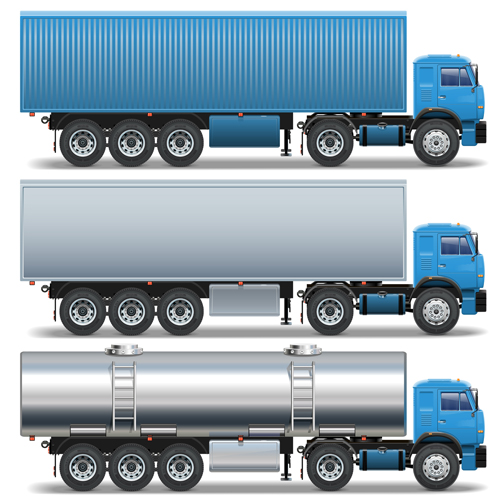 ブルービッグトラックベクター素材 青 材料 大きな トラック   