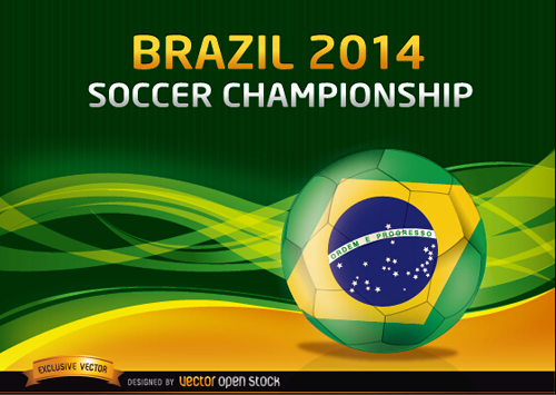Brésil 2014 football Championnat de fond vecteur 03 vecteur de fond Soccer fond Brésil   