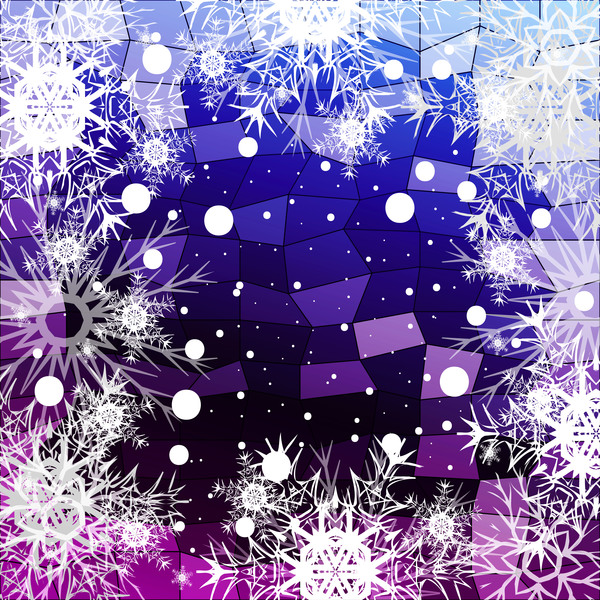 Flocon de neige de Noël avec le vecteur brillant de fond de polygone 13 polygone Noël flocon de neige brillant   