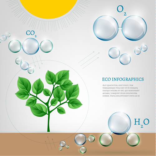 Eco Dateninfografie-Vektorvorlagen Material 06 Öko Infografik Daten   