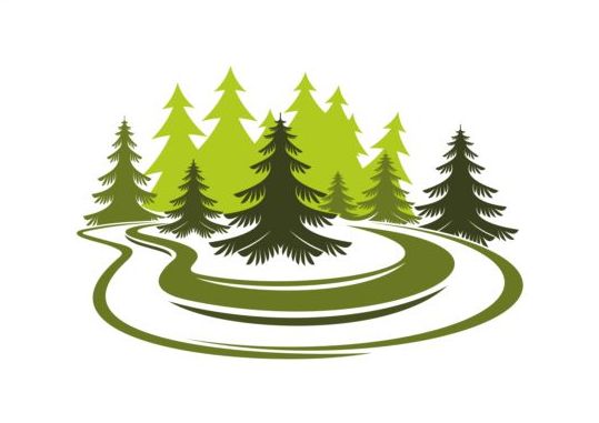 Vecteur de logo d’arbres de forêt 01 logo forêt arbres   