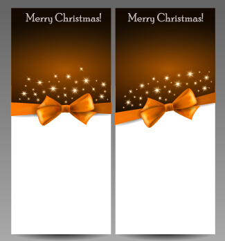 ゴージャスな2015のクリスマスカードボウベクトルセット08 弓 ゴージャスな クリスマス カード 2015   