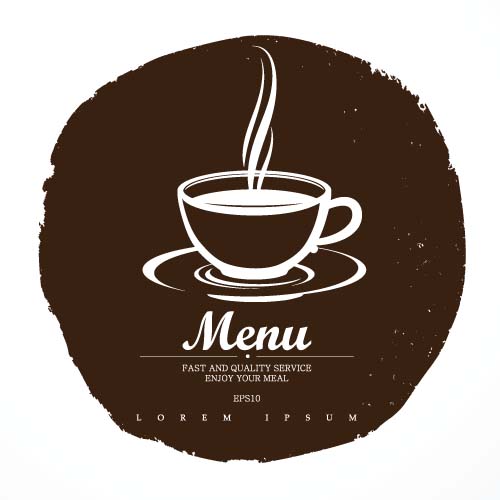 Grunge-Kaffeemüre-Cover Design-Vektor menu kaffee grunge cover   