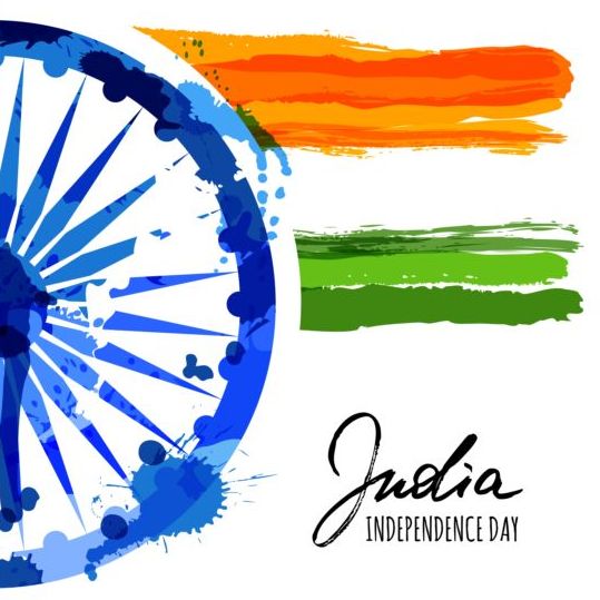 Indian Independence Day Aquarell Hintergrundvektor 04 Unabhängigkeit tag Indisch Hintergrund Aquarell   