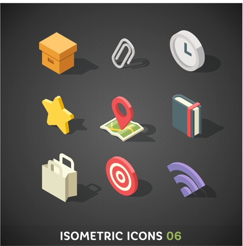 Isometrische Ikonen flaches Vektordesign 04 isometrisch icons   