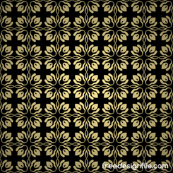 Luxe motif décoratif doré sans soudure vecteur 07 sans soudure motif luxe Doré décoratif   