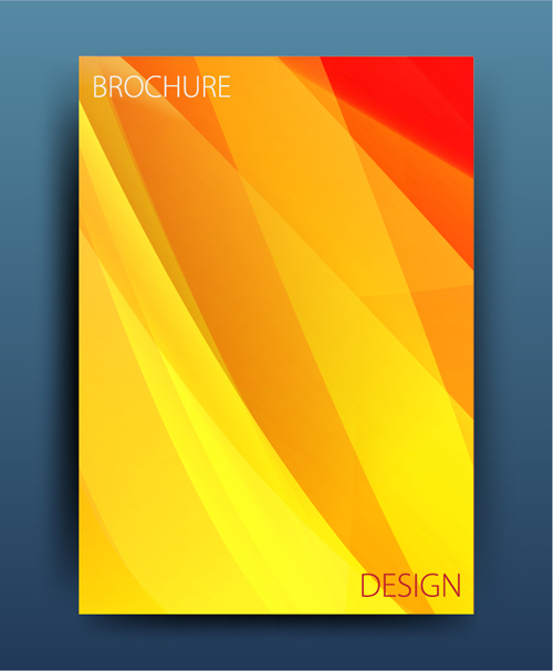 雑誌またはパンフレット色の抽象的なカバーベクトル01 着色された 抽象的 パンフレット カバー   