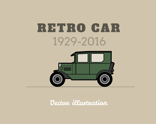 Retro Auto Plakatvektordesign 03 Retro-Schrift poster auto   